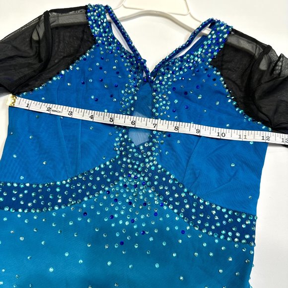 New Figure Skating Dress Size 12 (7~10T) with Hair Scrunchies 125~135cm - Picture 6 of 9